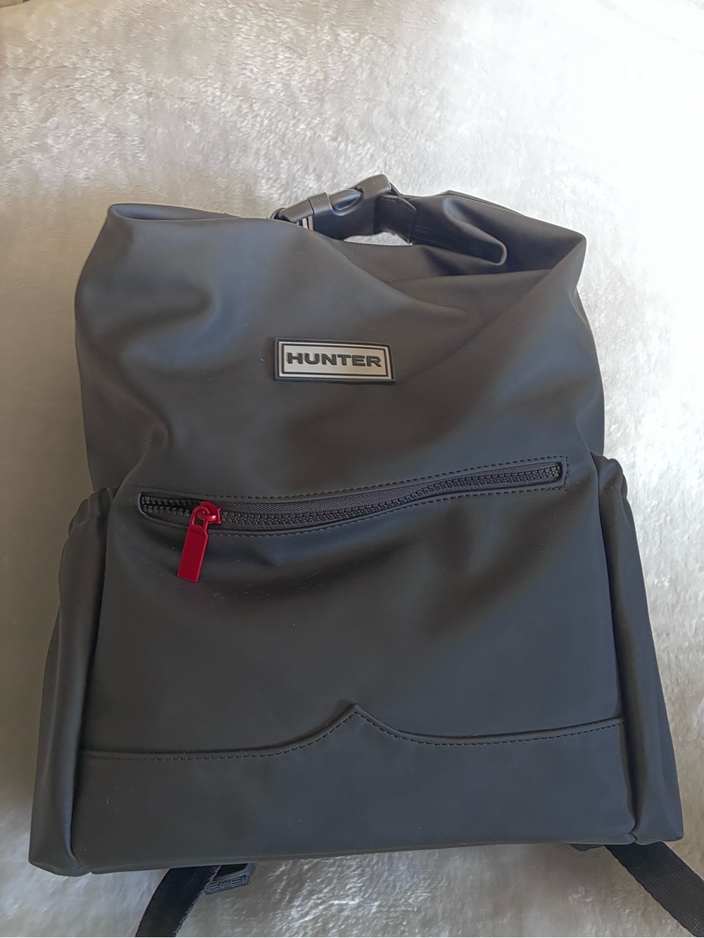 Hunter Black Backpack with Red Trim - Bag